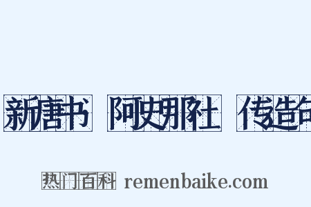 新唐书·阿史那社尒传造句是什么意思的图片